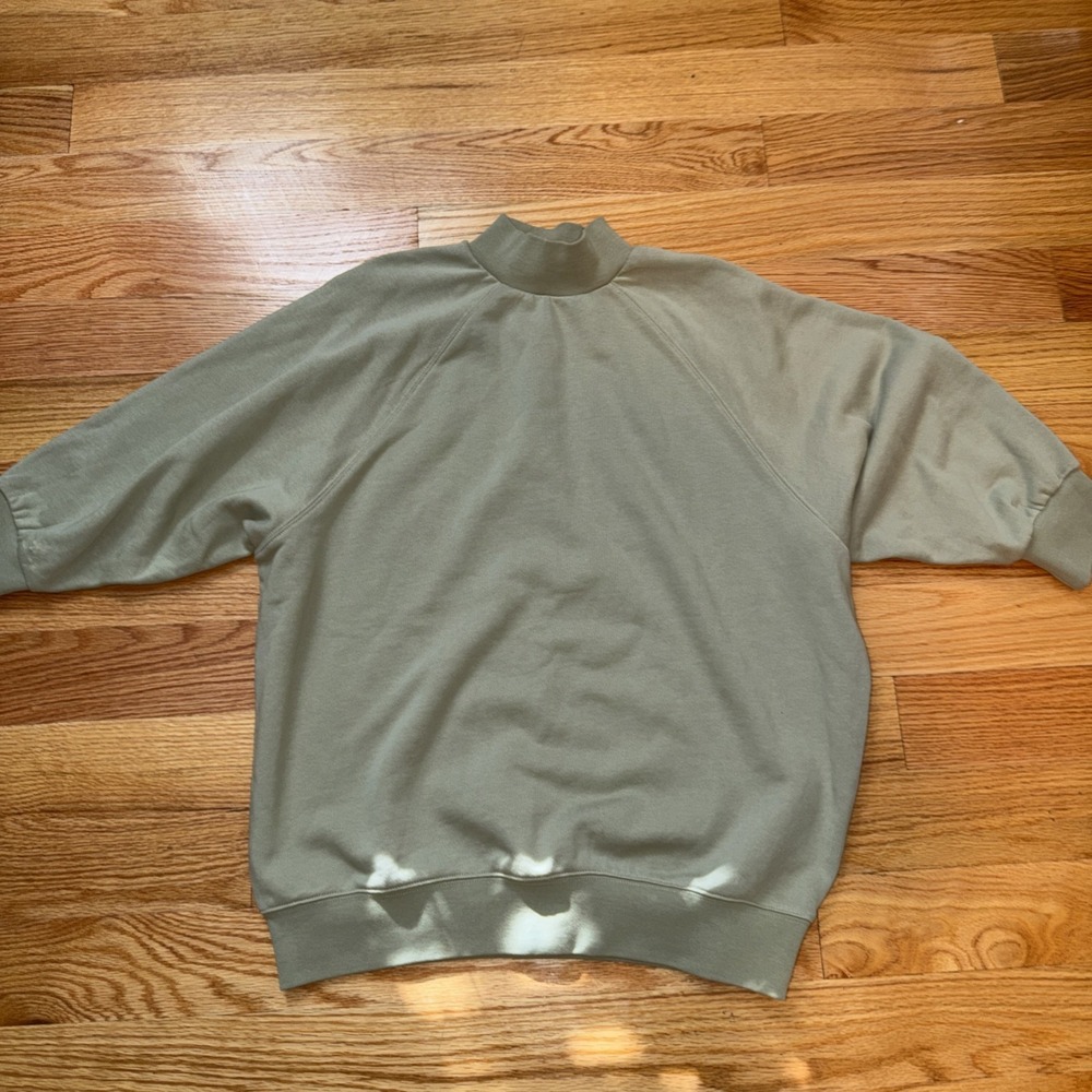 Khaki Green Tan Fear of God Essentials F.O.G. Size XSmall Crewneck Sweatshirt